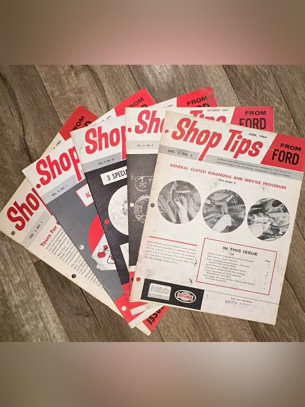 Vintage Shop Tips From Ford Magazines Lot of 5 from 1963, 1964, 1965